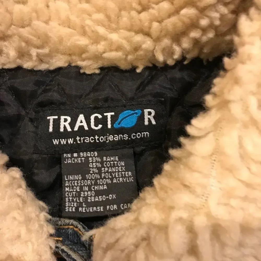 Tractor Faux Fur Collar Jean Jacket